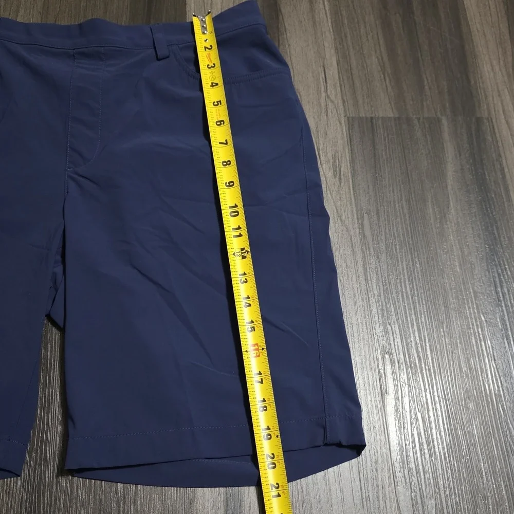 Greg Norman Men's Golf Shorts Size L Blue Nylon Stretch Active Performance